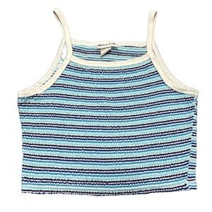 Vintage 90's Y2K Super Stretchy Tank Top Small Crop Baby Stripes No Doubt Grunge